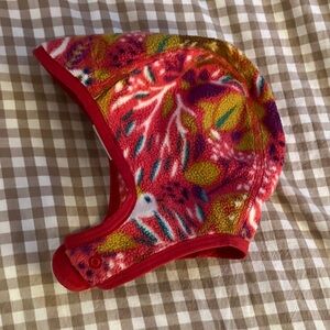 Patagonia Fleece Baby Hat with Colorful Floral Print 6-18 months